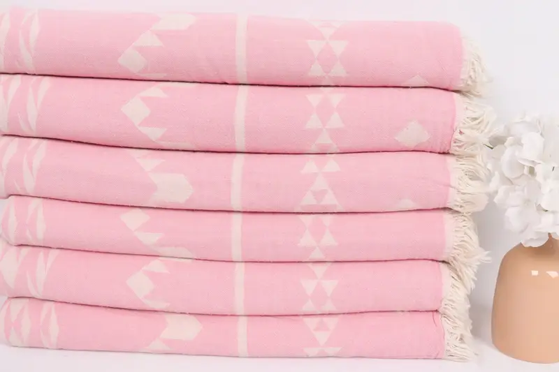 70x60 Cotton Geometric Towel, Bridal Shower Gift, Bachelorette Party Favors, Boyfriend Gift, Throw Blanket, Beach Bachelorette Party Decorations - 3