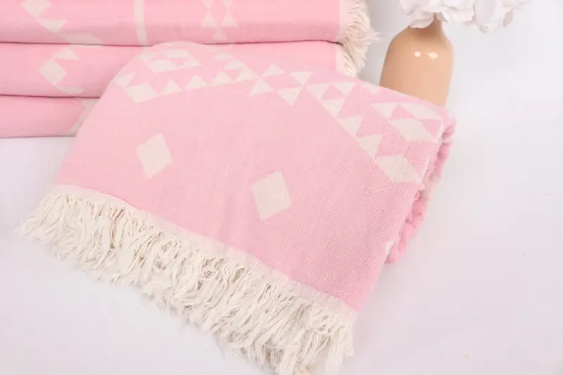 70x60 Cotton Geometric Towel, Bridal Shower Gift, Bachelorette Party Favors, Boyfriend Gift, Throw Blanket, Beach Bachelorette Party Decorations - 4