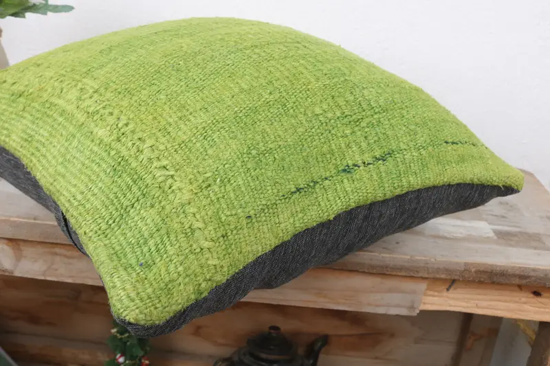 16x16 Green Cushion, Hippie Throw Pillow, Home Decor Pillow, Gift Pillow, Pillow Sham, Interior Designer Pillow, Bolster Pillow Cover - 6