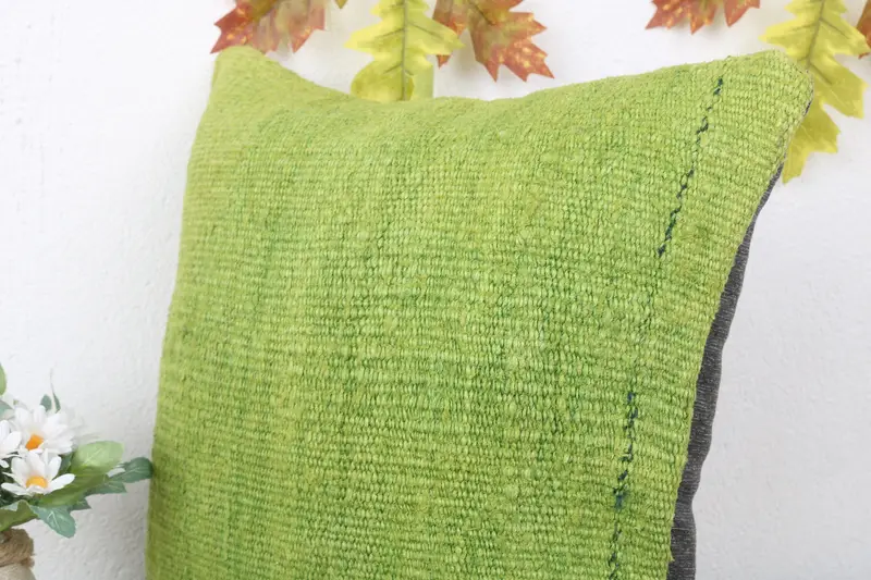 16x16 Green Cushion, Hippie Throw Pillow, Home Decor Pillow, Gift Pillow, Pillow Sham, Interior Designer Pillow, Bolster Pillow Cover - 5