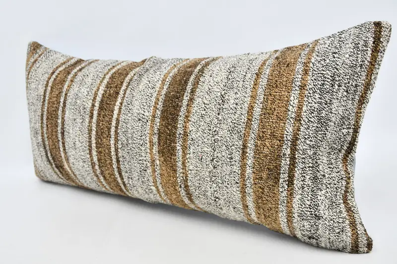 Boho Pillow, 16x36 White Pillow Case, Sofa Bolster Cushion Cover, Turkish Pillow, Authentic Pillow Sham, Kilim Cushion Sham, Cushion Cover - 4