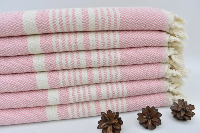 Spa Towel, 70x40 Cotton Striped Towel, Travel towel, Peshtemal Towel, Embroidered Beach Towel, Personalized Wedding Gift For Couple, Bridesmaid Gift - 4