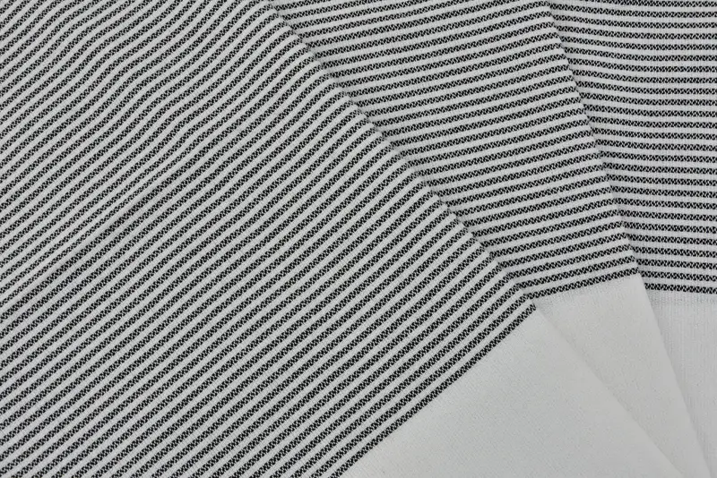 Dekoratif havlu, nakış havlu, monogramlı el havlu, yaz havlu, 40x18 pamuklu çizgili havlu, banyo havlu, Türk havlu el havlu - 8