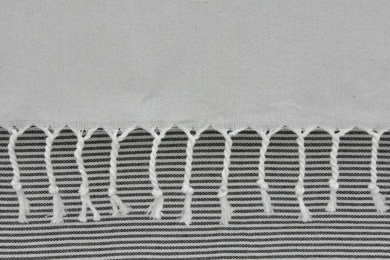 Dekoratif havlu, nakış havlu, monogramlı el havlu, yaz havlu, 40x18 pamuklu çizgili havlu, banyo havlu, Türk havlu el havlu - 5