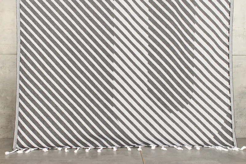 Turkish Beach Towel Black Stripes, Personalized Couple Gift, 40x71 Inches