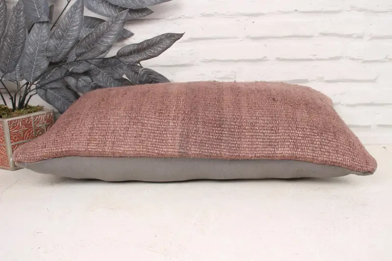 12x24 Brown Cushion, Boho Pillow Sham Cover, Pillow Case, Pillow for Couch, Neutral Pillow Sham, Yoga Pillow Case, Antique Pillows - 5
