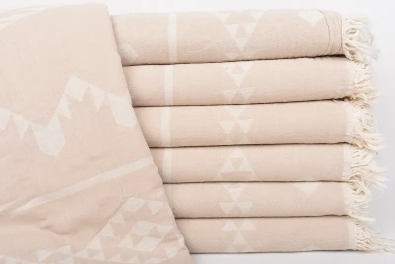 Bridesmaid Gifts, Bridal Shower Gift, Turkish Bedcover, Wedding Gift Ideas, Beach Theme Wedding Gift, Monogram Blanket, 70x60 Cotton Geometric Towel - 2