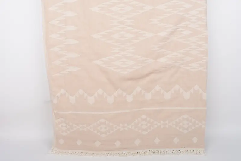 Bridesmaid Gifts, Bridal Shower Gift, Turkish Bedcover, Wedding Gift Ideas, Beach Theme Wedding Gift, Monogram Blanket, 70x60 Cotton Geometric Towel - 1
