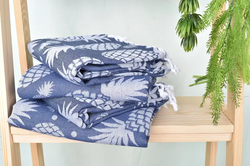 70x36 Cotton Pineapple Design Towel, Gift Boxes Towel, Spa Towel, First Wedding Anniversary Gift, Gifts For Him, Bridesmaid Gift, Beach Towel Bulk - 8