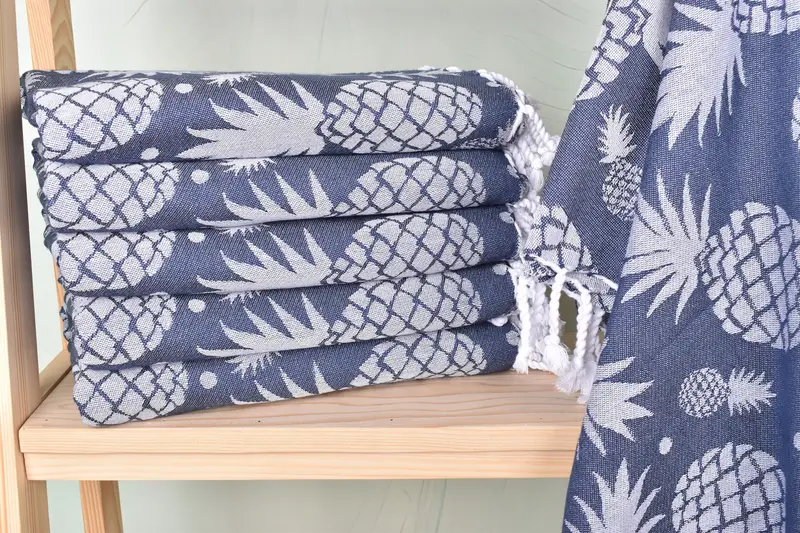 70x36 Cotton Pineapple Design Towel, Gift Boxes Towel, Spa Towel, First Wedding Anniversary Gift, Gifts For Him, Bridesmaid Gift, Beach Towel Bulk - 2