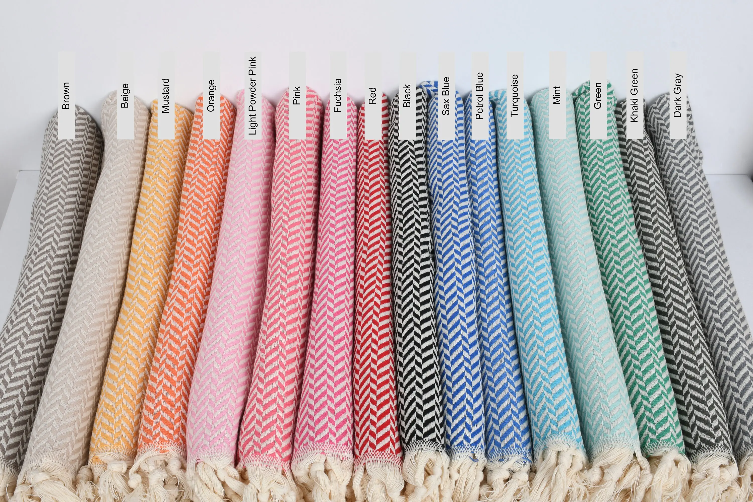 Chevron Tea Towel Personalized Hand Towel Cotton, 36x18 inches - 1