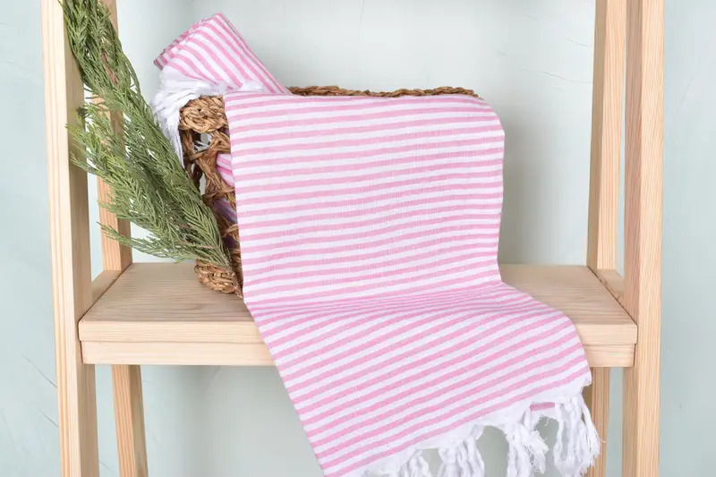 Beach Towel Bulk, Lightweight towel, Gift Towel, Kids Beach Towel, Thin towel, Turkish beach towel with fringe, 68x36 Cotton Striped Towel - 4