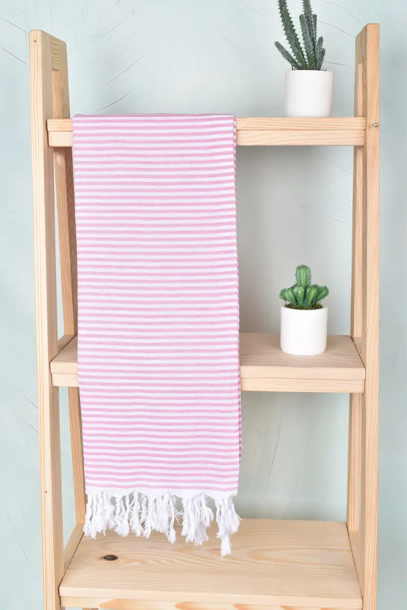 Beach Towel Bulk, Lightweight towel, Gift Towel, Kids Beach Towel, Thin towel, Turkish beach towel with fringe, 68x36 Cotton Striped Towel - 8