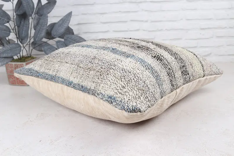 Boho Chic Yastığı Sham, Nötr Yastık Örtüsü, 22x22 Bej Yastık Kılıfı, Yastık Kılıfı, Vintage Yastık, Kilim Yastık Sham, Boho Yastık Sham Kapak - 7