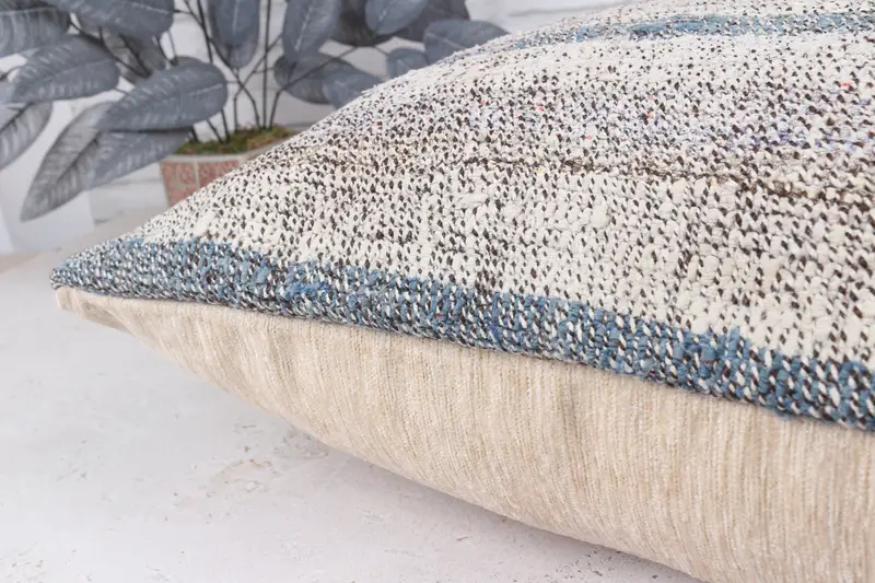 Boho Chic Yastığı Sham, Nötr Yastık Örtüsü, 22x22 Bej Yastık Kılıfı, Yastık Kılıfı, Vintage Yastık, Kilim Yastık Sham, Boho Yastık Sham Kapak - 8
