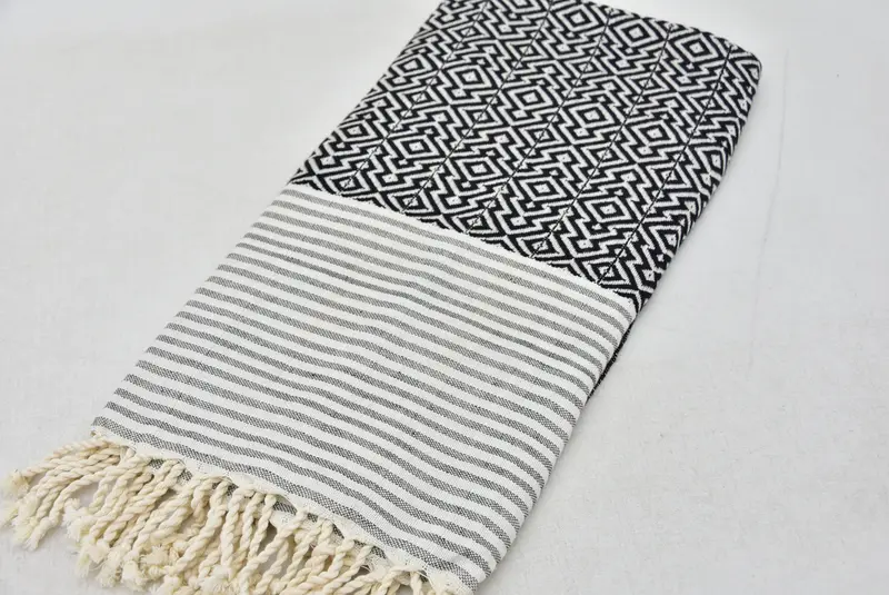 Soft and absorbent Turkish towel, Unique Gift, Beach Towel Gift, Travel Towel, Cotton towel, 76x38 Cotton Diamond Towel, Personalized Beach Towel - 6