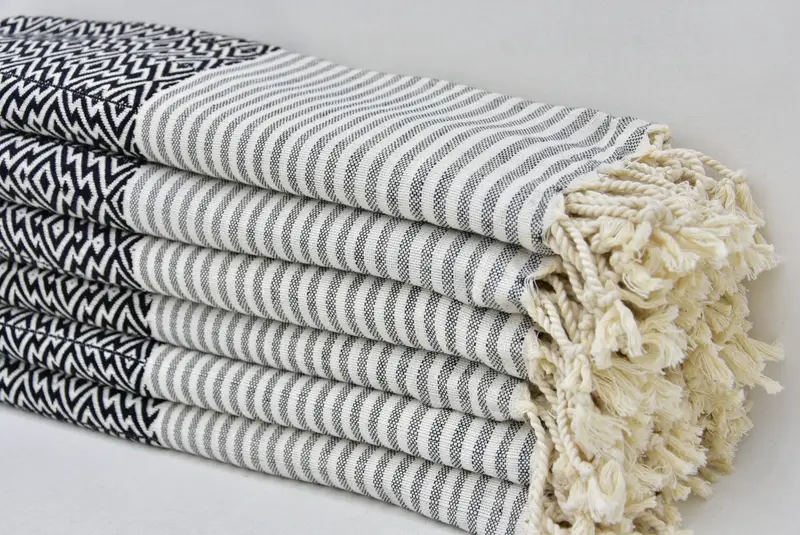 Soft and absorbent Turkish towel, Unique Gift, Beach Towel Gift, Travel Towel, Cotton towel, 76x38 Cotton Diamond Towel, Personalized Beach Towel - 3