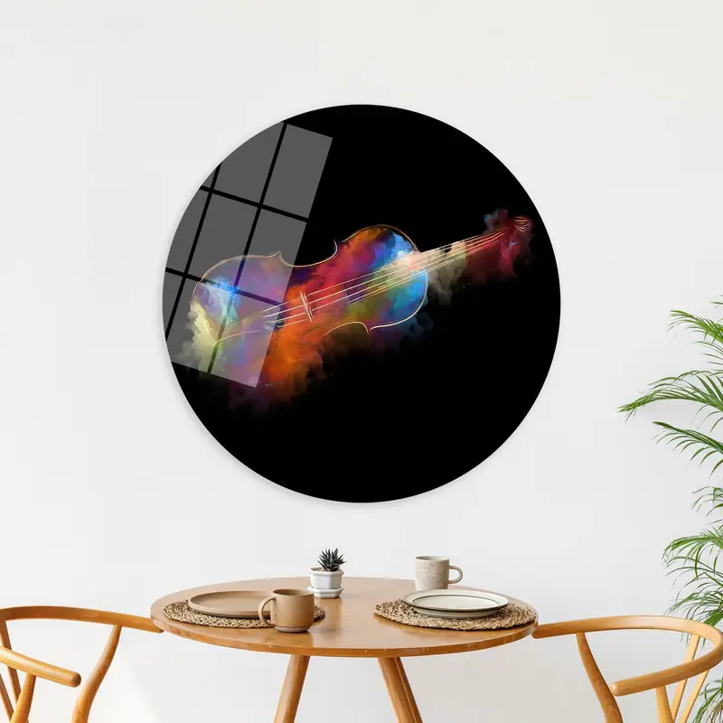 Elegante abstrakte Violine-Leinwand: Geschenk für moderne Musikliebhaber