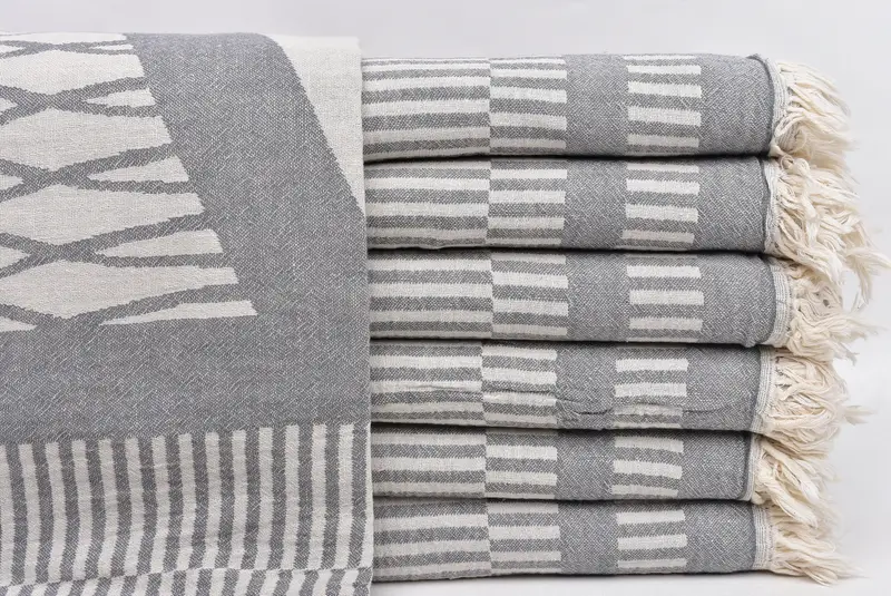 Home Decor Towel, Beach Towel Bulk, Handmade Turkish hammam towel, Turkish beach towel, 70x38 Cotton Fish Design Towel, Wedding Gift, Gift For Her - 2