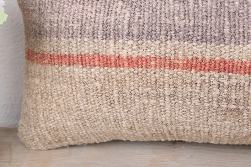 8x16 Beige Pillow, Interior Designer Pillow, Shabby Chic Cushion, Vintage Kilim Throw Pillow, Toss Pillow, Pillow, Handmade Kilim Cushion - 3