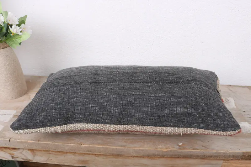8x16 Beige Pillow, Interior Designer Pillow, Shabby Chic Cushion, Vintage Kilim Throw Pillow, Toss Pillow, Pillow, Handmade Kilim Cushion - 7