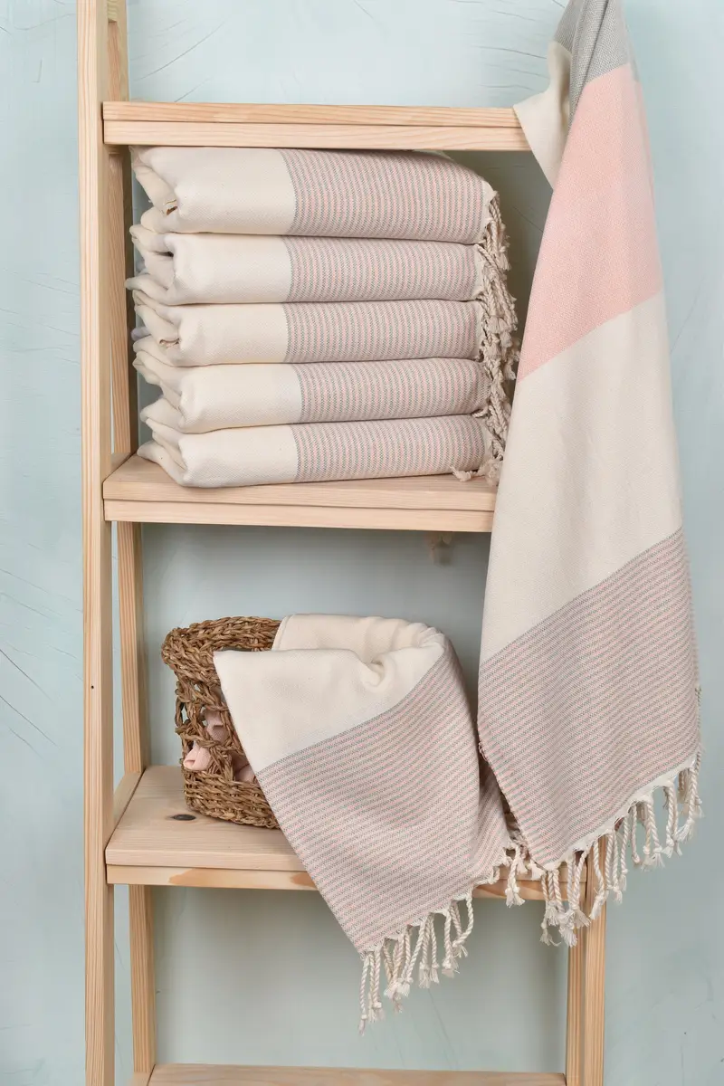 70x40 Cotton Striped Towel, Pool Towels, Girl Trip Party Favor, Personalized Turkish Towel, Gift Towel, Bridal Shower Favors, Travel towel - 3