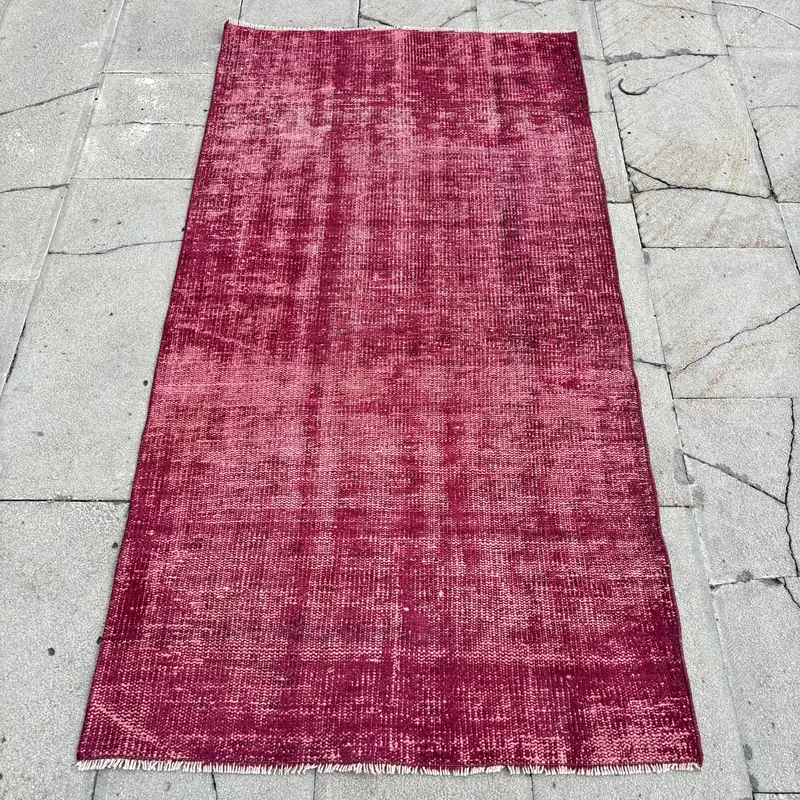 Purple Abstract Rug, 2.9x5.5 ft Elegant Decor