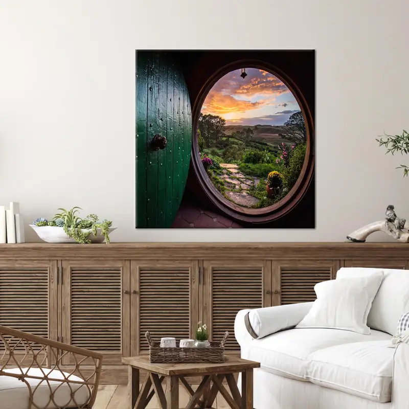 Büyüleyici Rüya Manzarası Baskılı Kanvas Tablo: Doğanın Penceresi