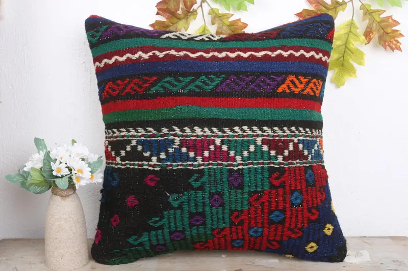 Interior Designer Pillow, Cushion Case, Garden Pillow, Cotton Pillow Case, Vintage Pillow, Pillow for Sofa, 18x18 Green Pillow Cover - 2
