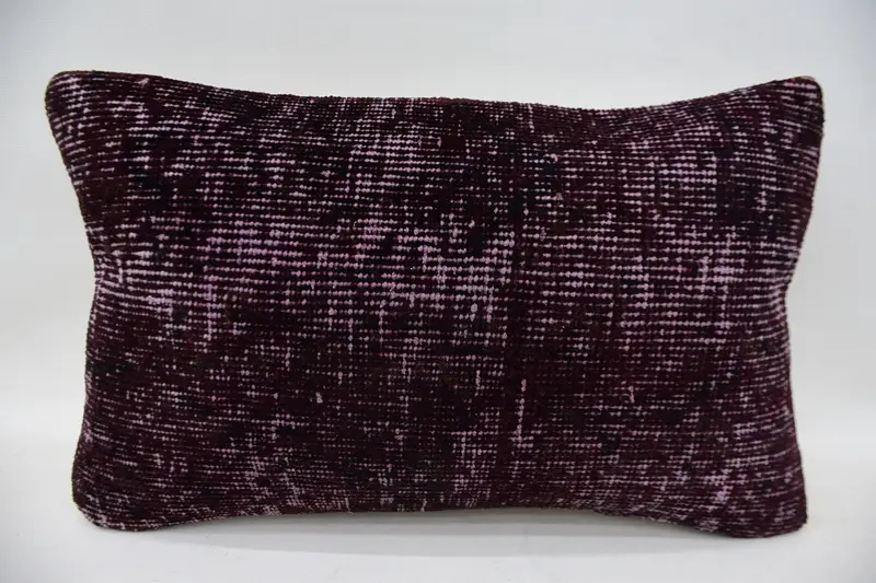 Cojín negro, funda de almohada antigua de 30x50 cm - 1