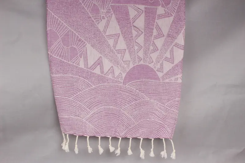 Dish Towel Personalized Purple Hot Air Baloon, 18x36 Inches