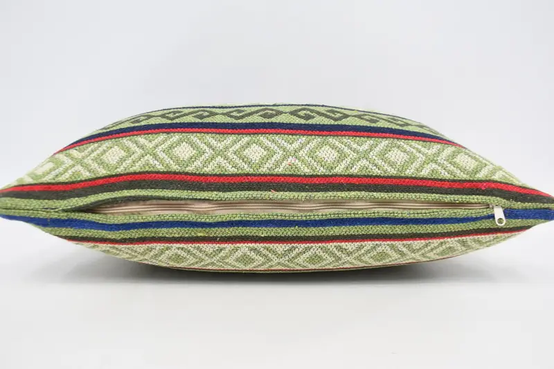 Vintage Pillow, Armchair Cushion Cover, 16x24 Green Cushion, Morroccon Kilim Cushion Cushion Case, Pillow for Couch, Pillow Sham, Gift Pillow - 6