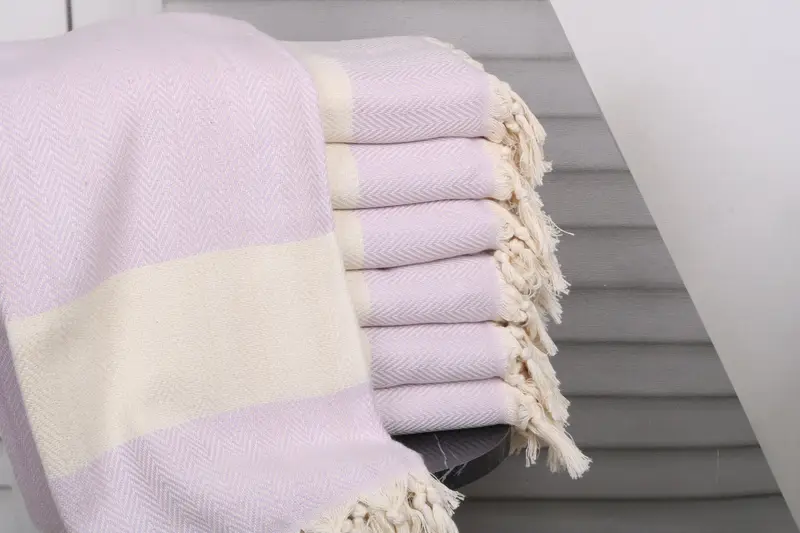 Bridesmaid Gift Towel, Light Lilac Beach Towel, 40x71 Inches