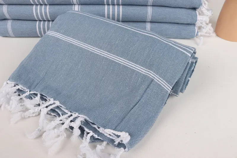 Organic Turkish towel, Turkish beach towel, Gift For Mom, 70x40 Cotton Striped Towel, Bridesmaid Towel, Valentines Day Gift For Her, Custom Towel - 4