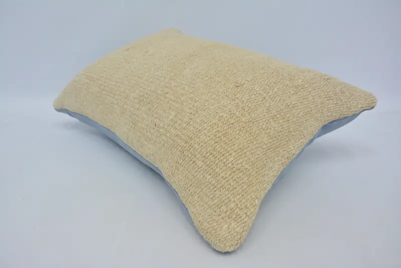Tribal Pillow, Pillow Case, Authentic Pillow, Vintage Kilim Pillow, Pillow for Couch, 16x24 Beige Cushion Case, Handmade Kilim Cushion - 6
