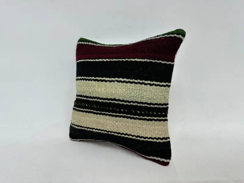 12x12 Brown Pillow Cover, Southwestern Pillow Cover, Vintage Pillow, Ethnical Kilim Rug Pillow, Pillow, Yoga Pillow Cover, Turkish Kilim Pillow - 4