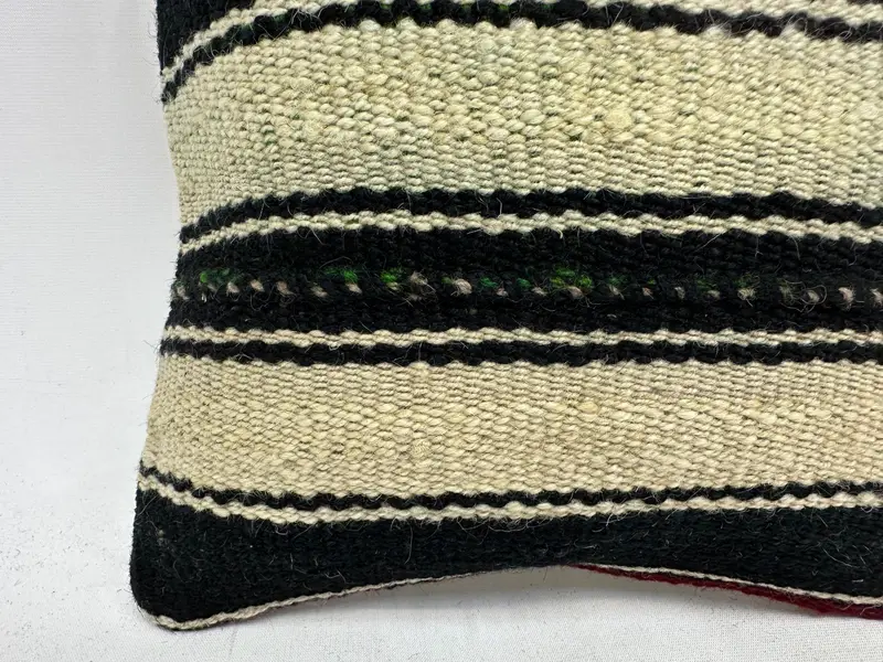 12x12 Brown Pillow Cover, Southwestern Pillow Cover, Vintage Pillow, Ethnical Kilim Rug Pillow, Pillow, Yoga Pillow Cover, Turkish Kilim Pillow - 2