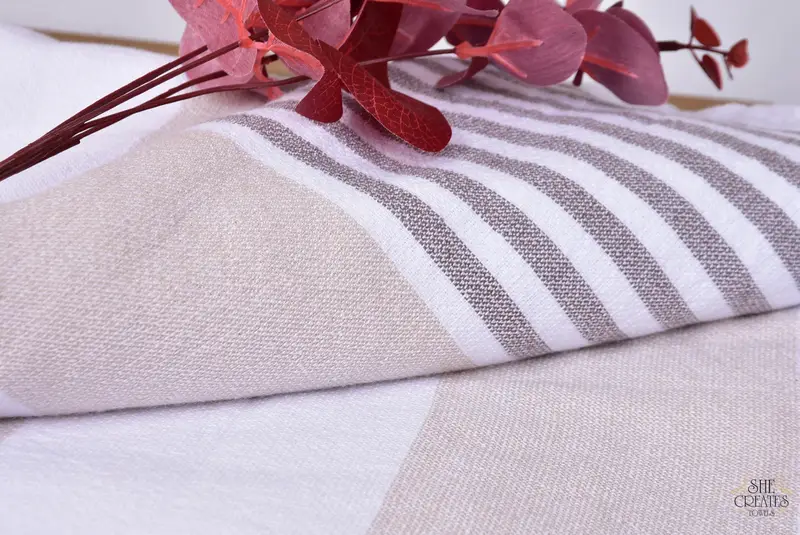 Valentines Day Gift For Him, Personalized Wedding Gift, Luxury Beach Towel, 68x36 Cotton Striped Terry Towel, Organic towel, Organic Turkish towel - 6