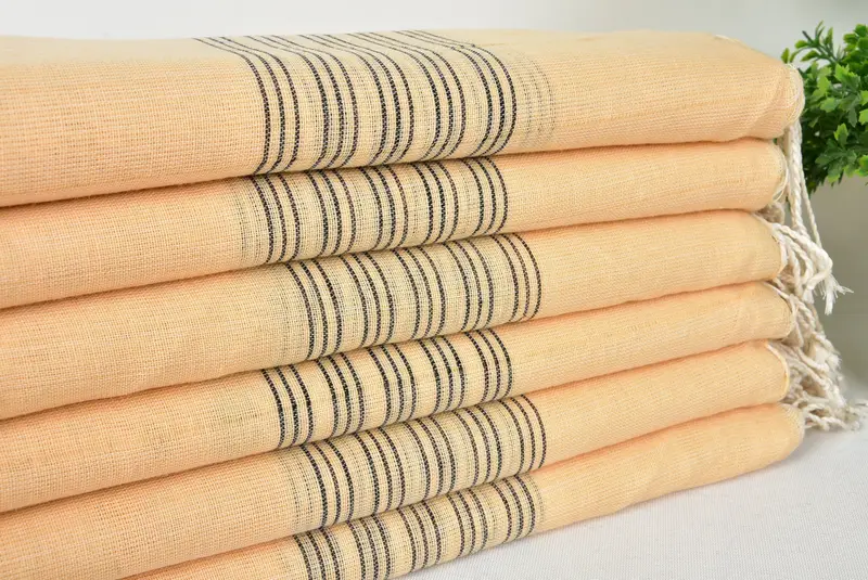 Yoga Towel, Home Decor Gifts, Wedding Favors, Absorbent Turkish towel, Monogrammed Turkish Towel, 70x40 Cotton Striped Towel, Gift For Best Friend - 3