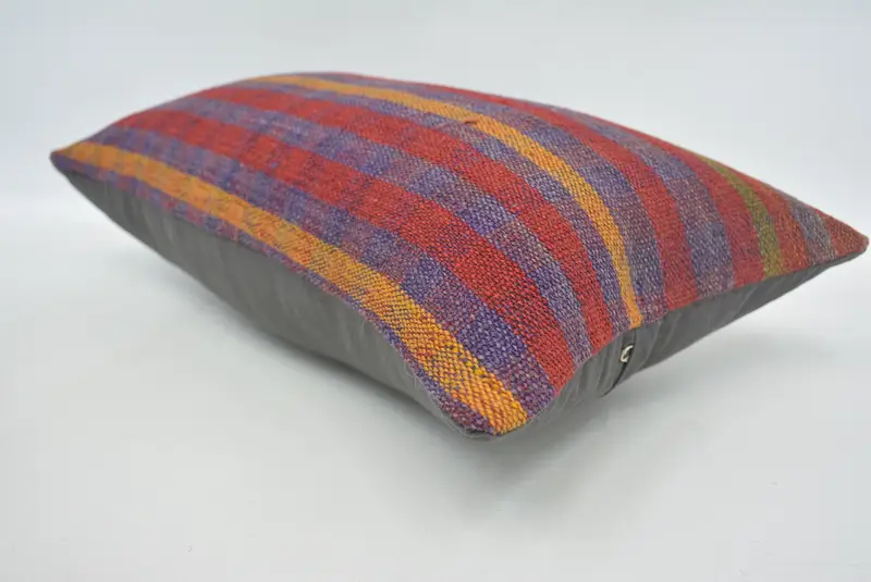 Outdoor Throw Pillow Sham, Antique Pillows, Pillow for Sofa, Cushion, Comfy Throw Pillow Case, 12x20 Red Cushion Cover, Handmade Kilim Cushion - 6