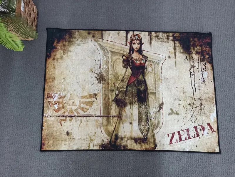 Eleganter Zelda-bedruckter Teppich: Gamer-Geschenk für das Spielzimmer