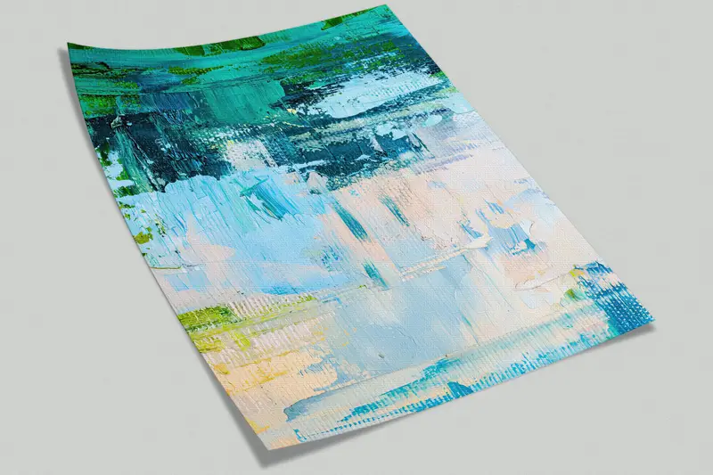 Blue And Green Painting,3d Wall Paper,Modern Wall Paper,Paper Wall Art ,Contemporary Wall Mural,Green And Blue Wallpaper, - 4