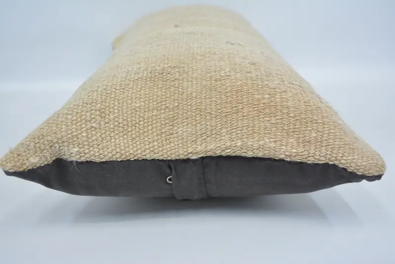 12x24 Beige Cushion, Pillow, Home Decor Pillow, Handwoven Pillow, Southwestern Pillow Cover, Vintage Kilim Pillow, Gift Pillow - 5