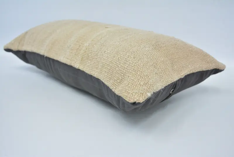 12x24 Beige Cushion, Pillow, Home Decor Pillow, Handwoven Pillow, Southwestern Pillow Cover, Vintage Kilim Pillow, Gift Pillow - 6