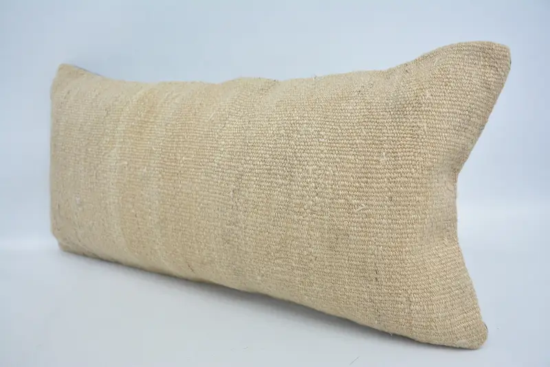 12x24 Beige Cushion, Pillow, Home Decor Pillow, Handwoven Pillow, Southwestern Pillow Cover, Vintage Kilim Pillow, Gift Pillow - 4