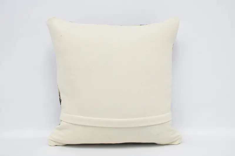Pillow, Antique Pillows, 18x18 Beige Cushion Cover, Turkish Pillow, Armchair Pillow Cover, Cotton Pillow Sham, Gift Pillow, Ethnic Pillow - 6