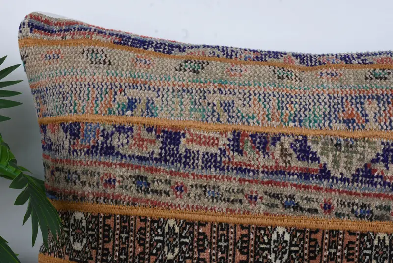 Home Decor Pillow, 28x28 Blue Cushion, Ethnical Kilim Rug Pillow, Pillow Cover, Retro Cushion, Oriental Cushion Cover, Boho Pillow - 3