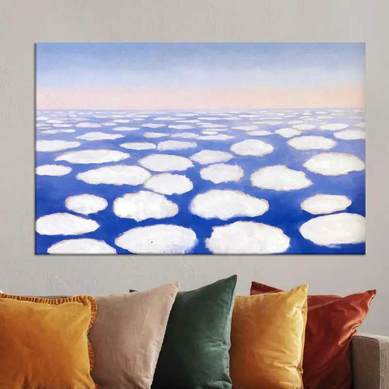 Moderne surreale abstrakte Leinwand: O'Keeffe's Cloud Print