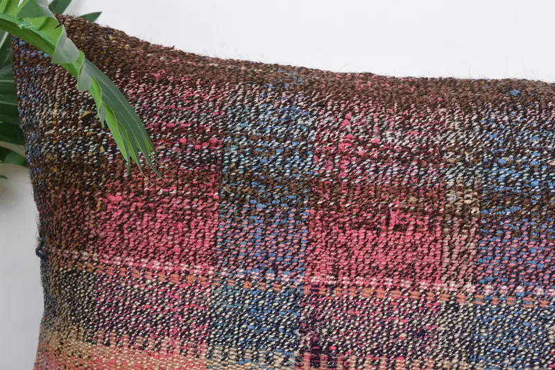 Boho Pillow, Turkish Kilim Pillow, 16x24 Pink Pillow Cover, Accent Pillow Case, Cushion Case, Antique Pillows, Sofa Pillow Cover - 2