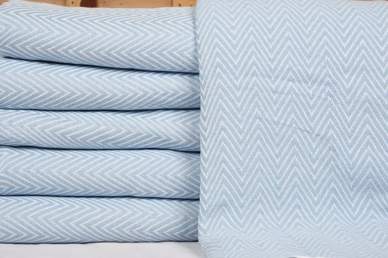 Decorative Bedspread, Bachelorette Party Items, Bridesmaid Gifts, Throw Blanket, Home Decor Blankets, 96x80 Cotton Chevron Towel, Personalized Gifts - 1